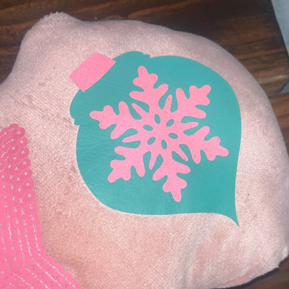 Pink Joy Pillow with Ornament Design